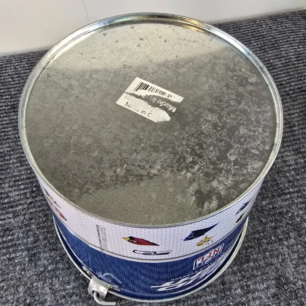 Bud Light NFL Logo Metal Ice Pail Beer Bucket Bar  9